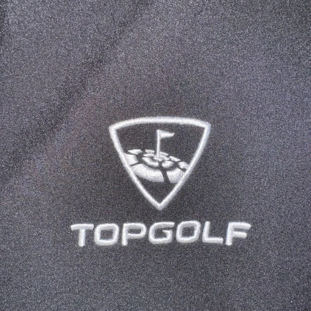 Top Golf HPI Direct Employee Mens Soft Shell Mock Neck Jacket Black Sz Medium